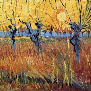 Sauce LLorón con Sol Poniente -  Vincent Van Gogh