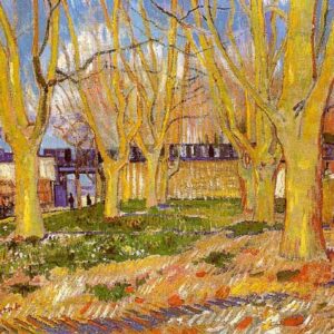 Avenida de los Platanos cerca de la Estación de Arles - Vincent Van Gogh