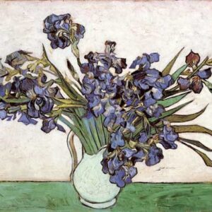 Lirios -  Vincent Van Gogh-    JARRÓN BLANCO