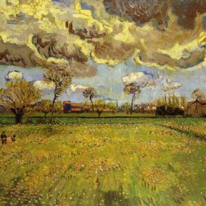 Paisaje bajo un cielo Tormentoso -  Vincent Van Gogh
