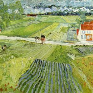 Paisaje con Carroza y Tren -  Vincent Van Gogh