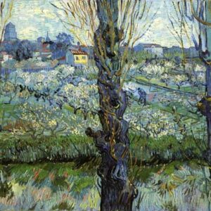 Huerto en Flor con Álamos - Vincent Van Gogh