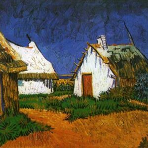 Tres Cabañas Blancas en Saintes-Maries - Vincent Van Gogh