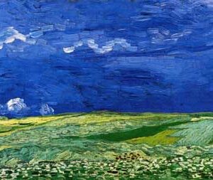 Campos de trigo bajo un cielo nublado -  Vincent Van Gogh